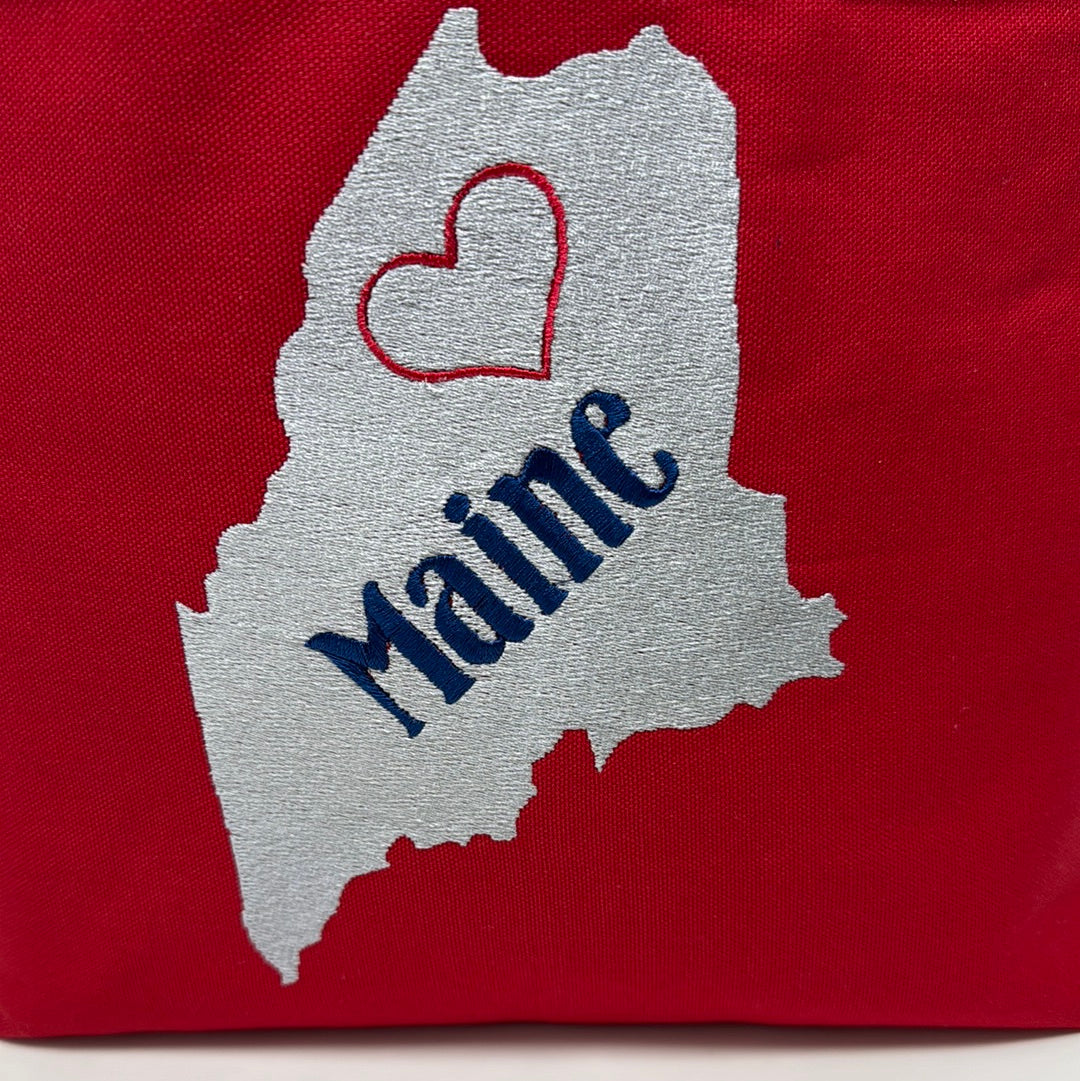 Embroidered MAINE Tote Bag