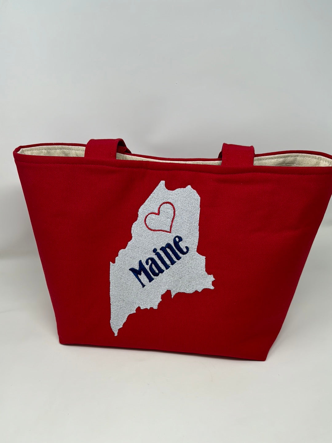 Embroidered MAINE Tote Bag