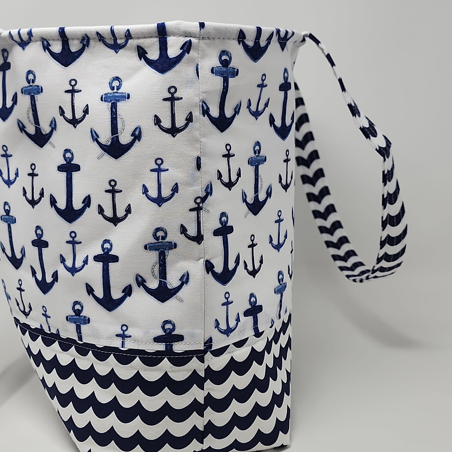 Navy Anchor Tote